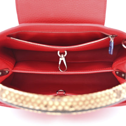 Louis Vuitton Taurillon Snakeskin Capucines PM Rubis 5 of 12