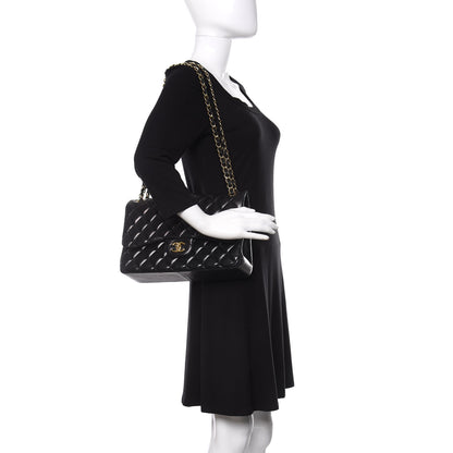 Chanel Lambskin Quilted Jumbo Double Flap Black 2 of 19