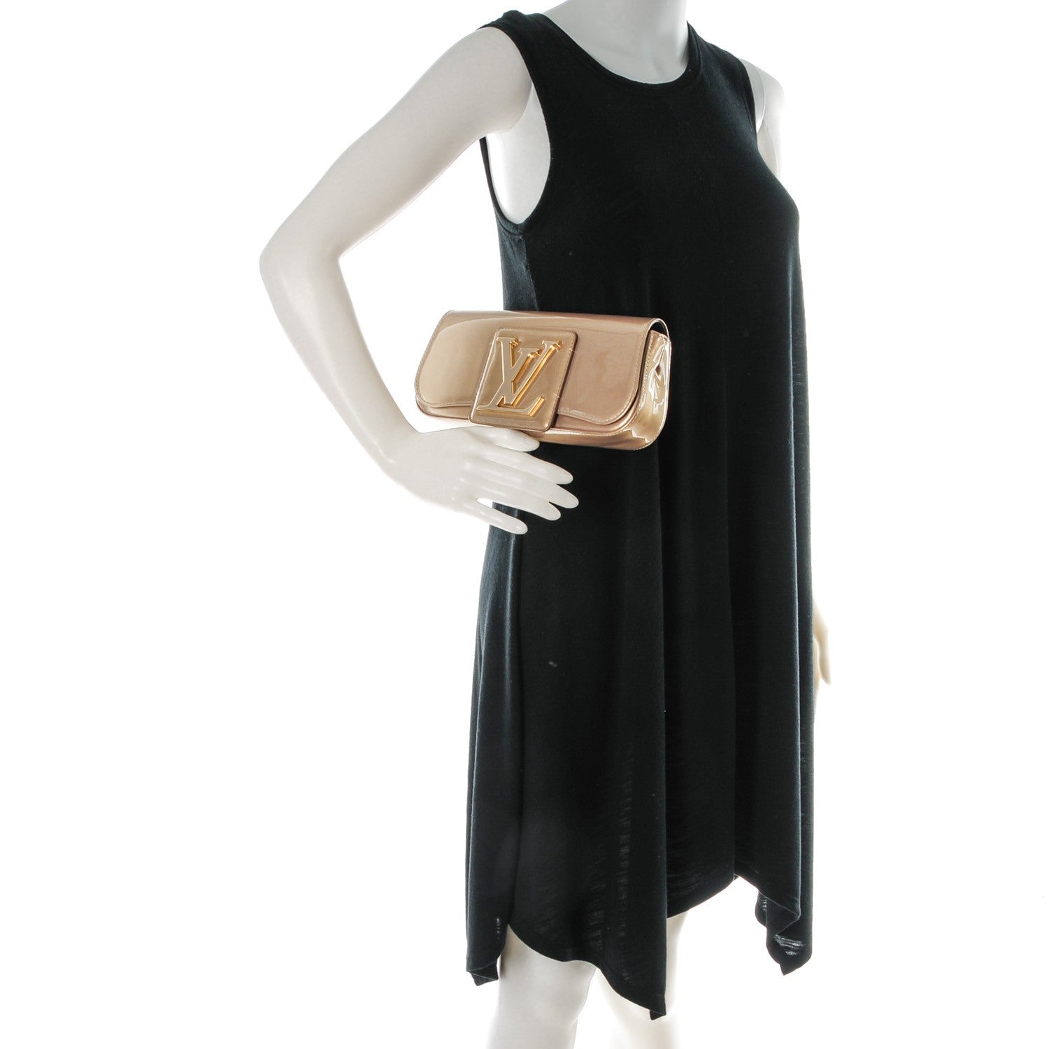 Louis Vuitton Patent Sobe Clutch Beige Poudre 2 of 7