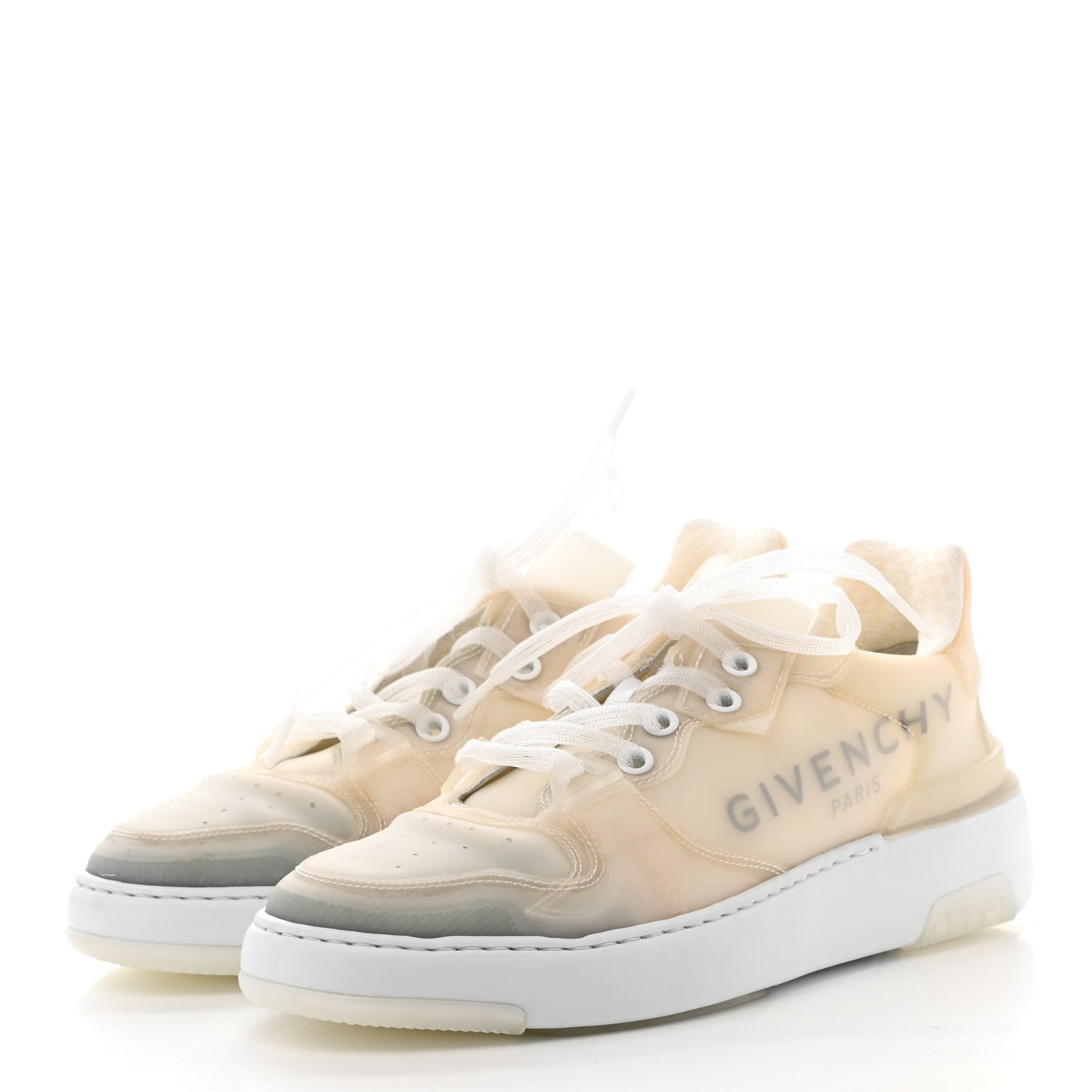 PVC Canvas Transparent Wing Sneakers 36 White