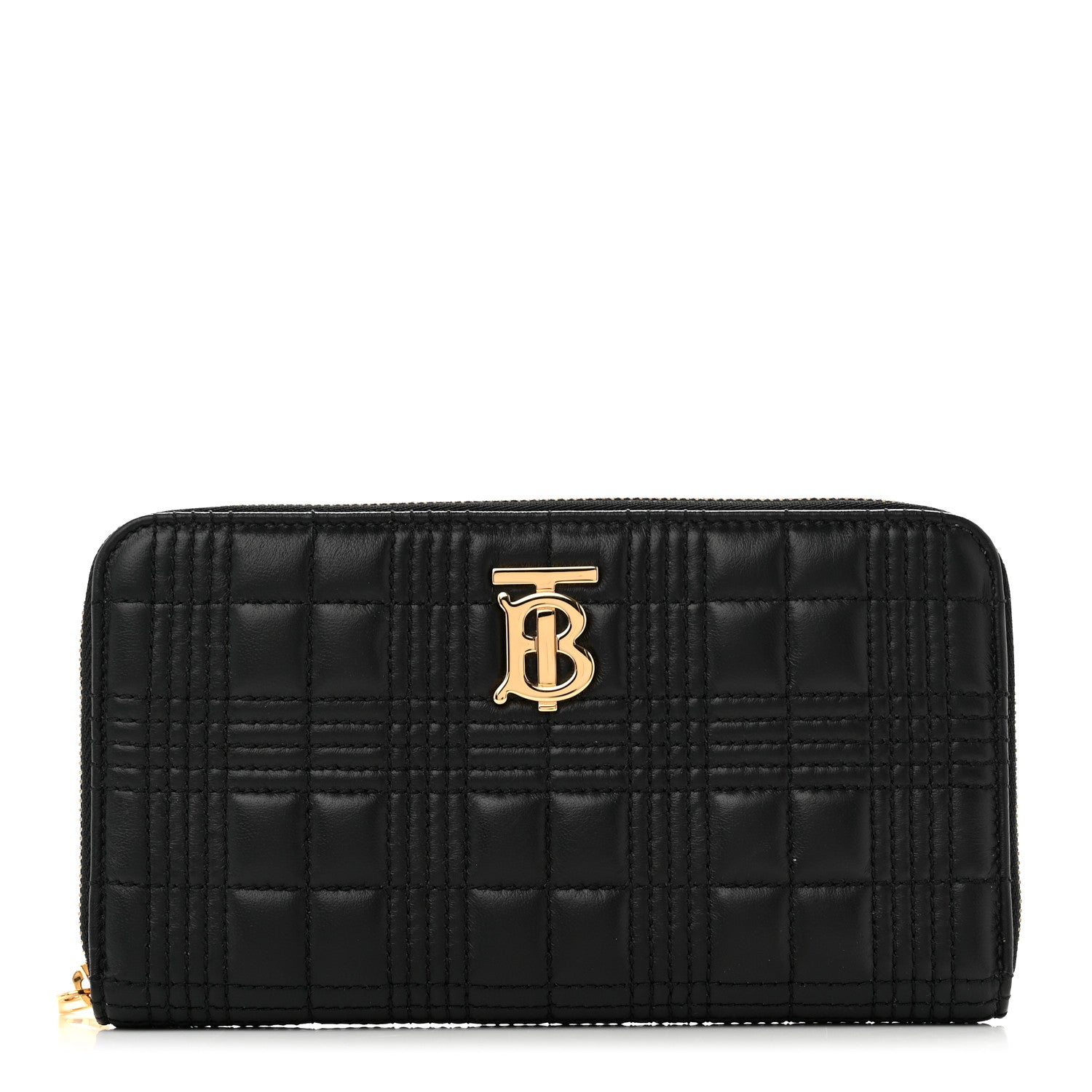 Burberry Lambskin Quilted Lola Zip Around Wallet Black 1 of 6