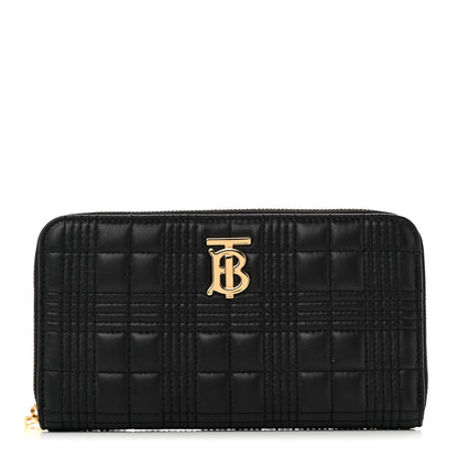 Burberry Lambskin Quilted Lola Zip Around Wallet Black 1 of 6