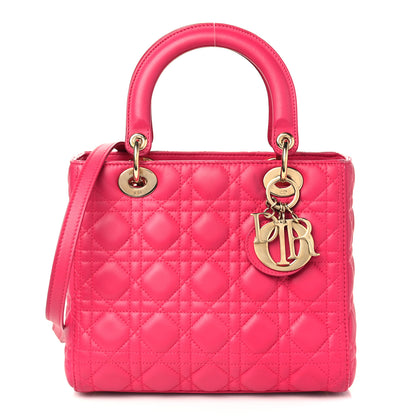 Christian Dior Lambskin Cannage Medium Lady Dior Pink 1 of 10