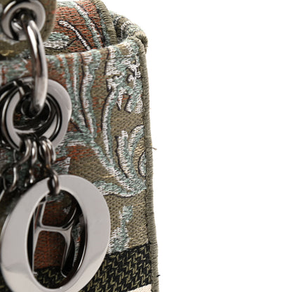 Christian Dior Metallic Canvas Embroidered Floral Medium Lady D-Lite Multicolor 13 of 13