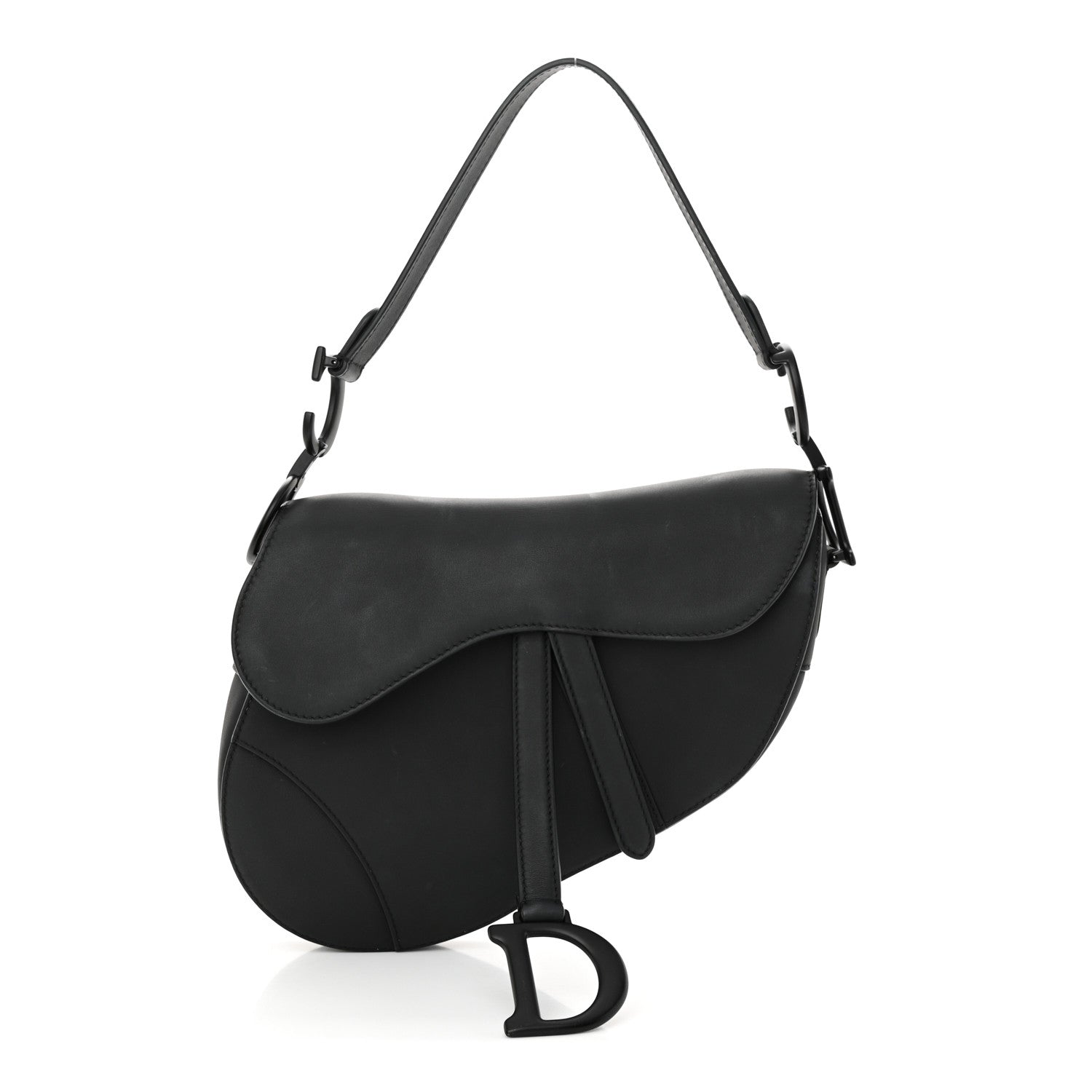 Christian Dior Ultra Matte Calfskin Saddle Bag Black 1 of 13