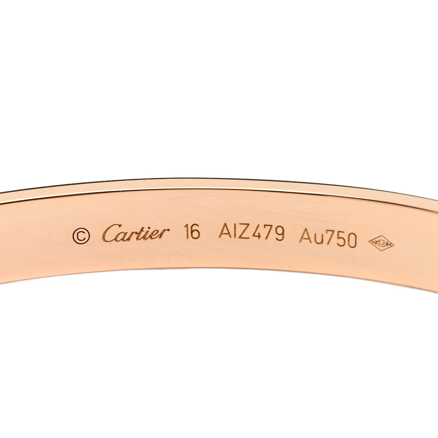 18K Pink Gold LOVE Bracelet 16