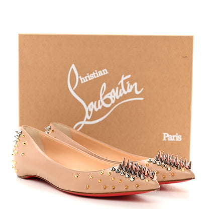 Christian Louboutin CHRISTIAN LOUBOUTIN Nappa Goldoflat Spikes Flats 37 Nude 8 of 8
