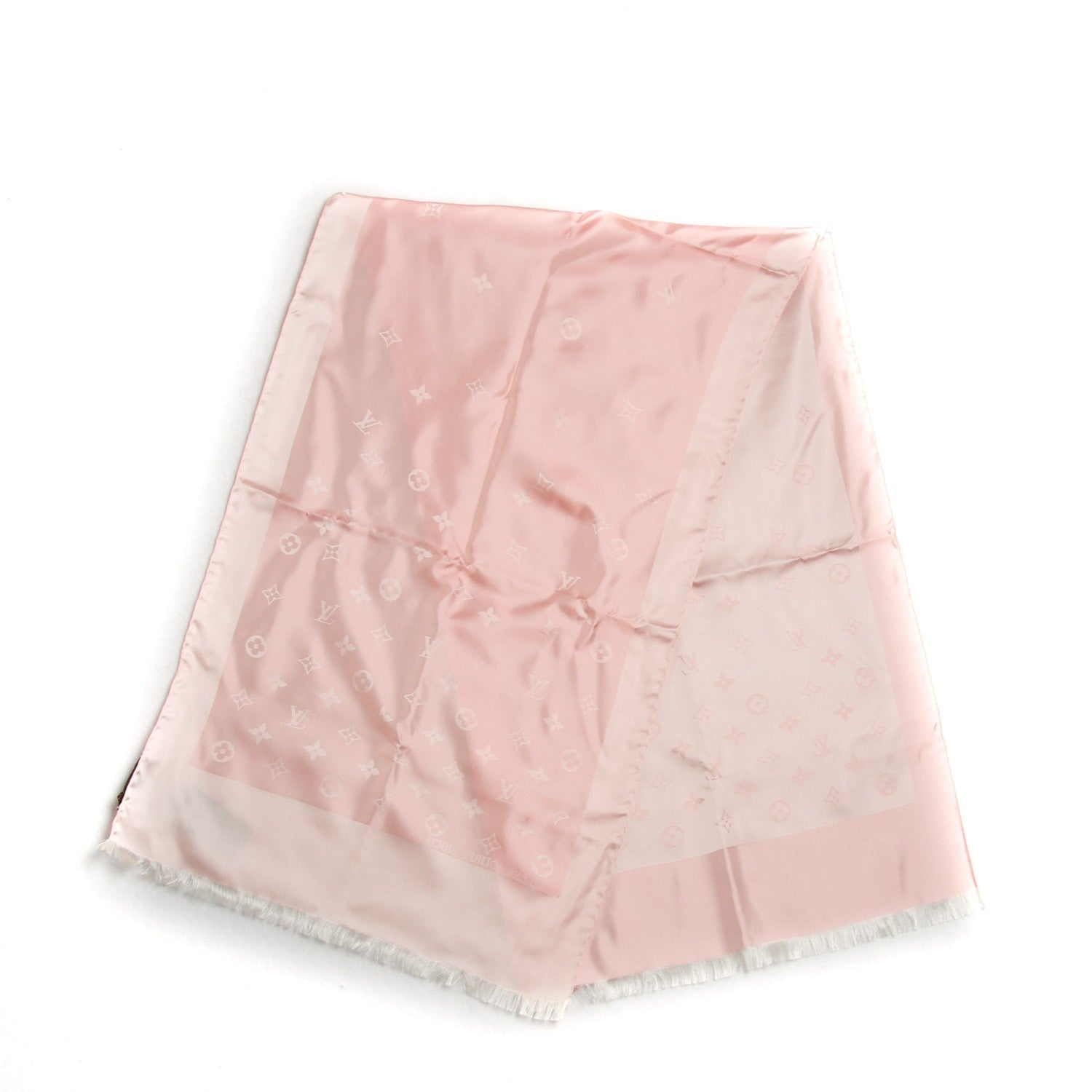 Louis Vuitton Silk Monogram Capri Scarf Pink 3 of 6