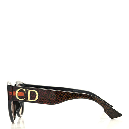 Christian Dior Acetate DDiorF Cat Eye Sunglasses Brown 3 of 9