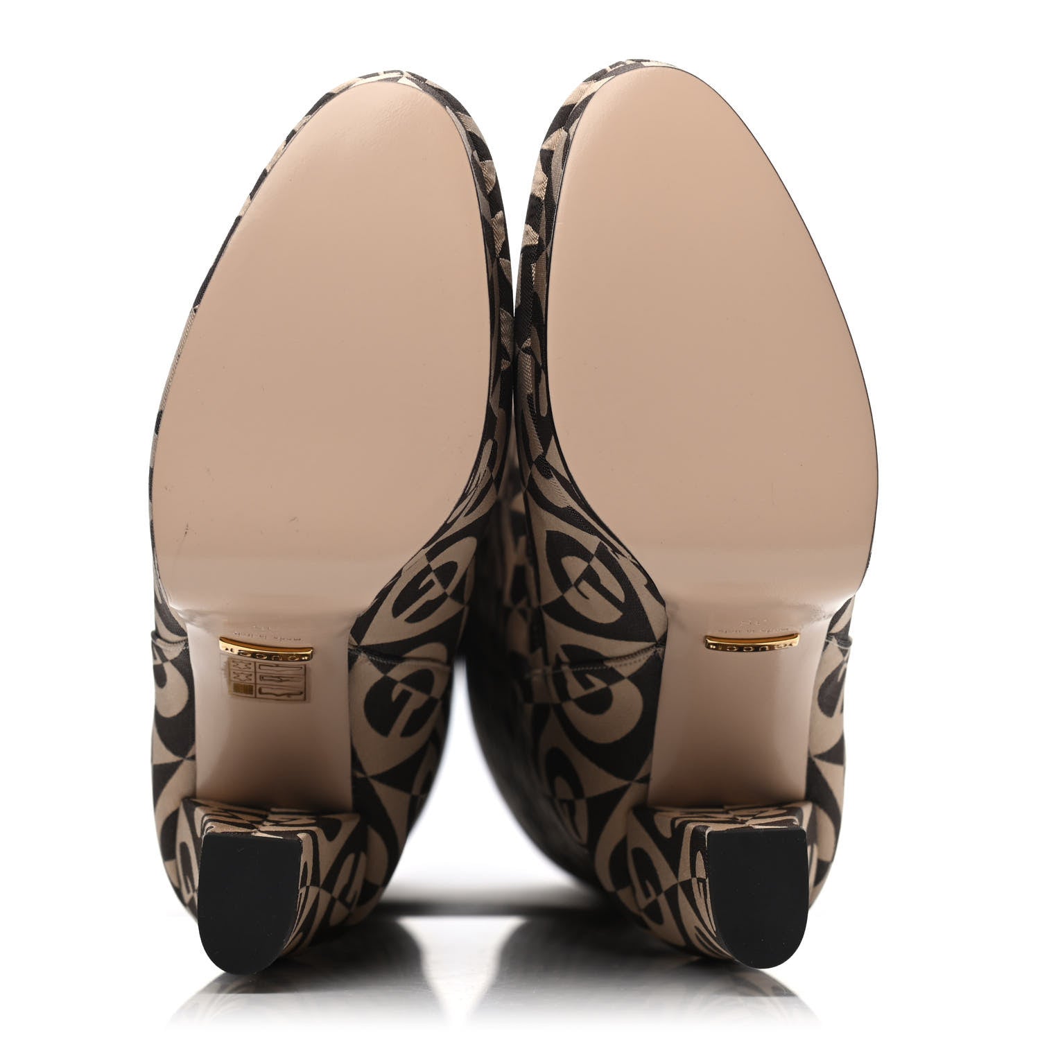 Gucci Fabric G Rhombus Print Platform Boots 35 Beige Cocoa 4 of 4