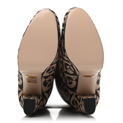 Gucci Fabric G Rhombus Print Platform Boots 35 Beige Cocoa 4 of 4