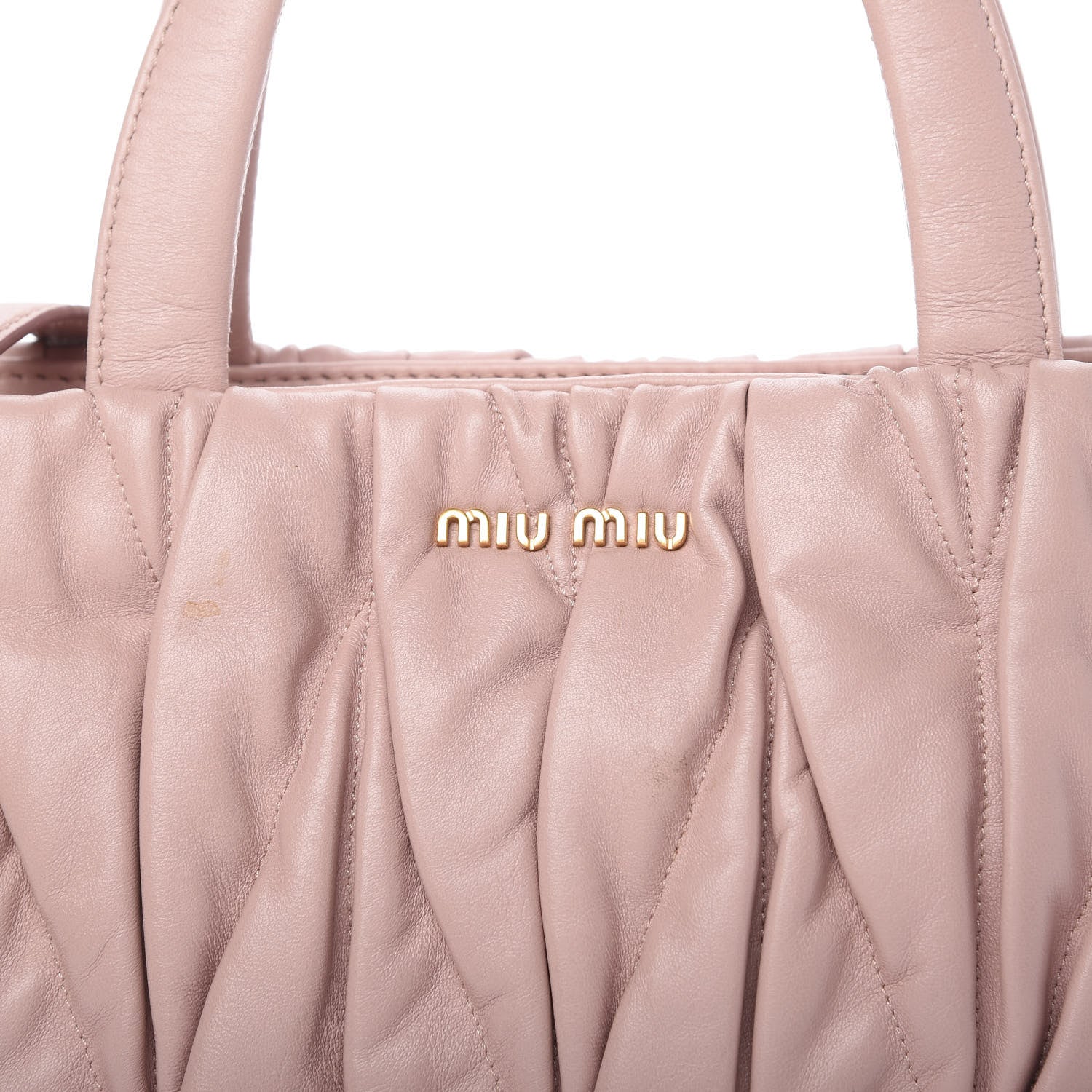 Miu Miu Nappa Matelasse Bauletto Top Handle Orchidea 10 of 10