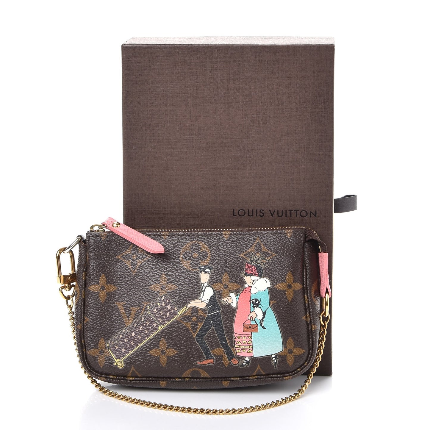 Monogram Illustre Mini Pochette Accessories Rose