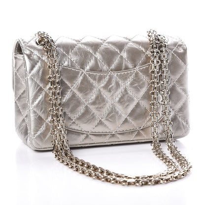 Chanel Aged Calfskin Quilted 2.55 Reissue Mini Flap Silver 2 of 10