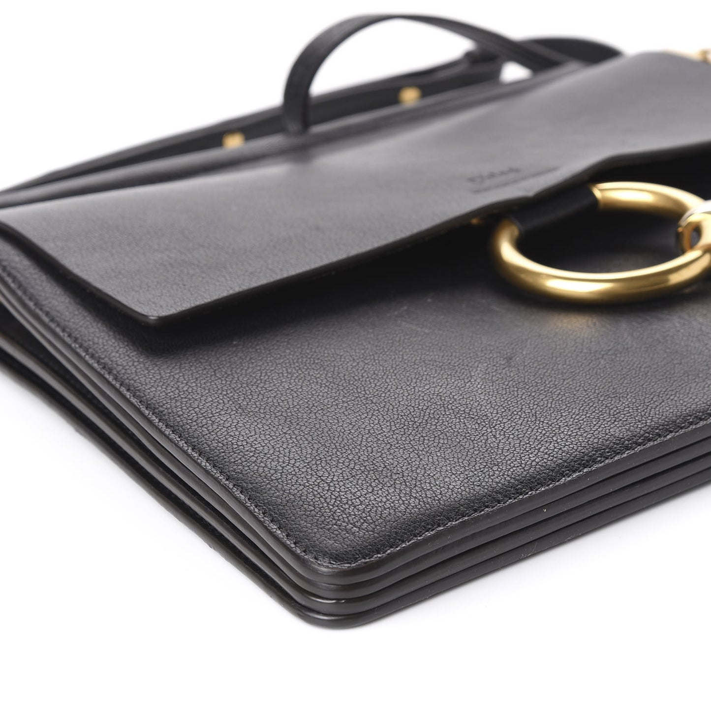 Calfskin Medium Faye Shoulder Bag Black
