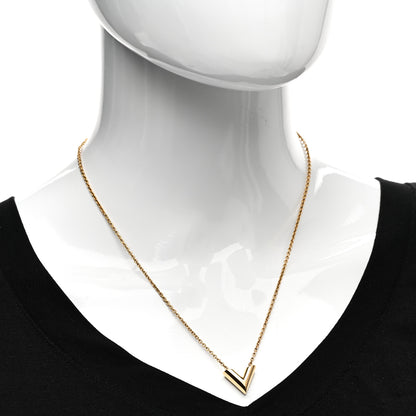 Louis Vuitton Essential V Necklace Gold 2 of 4