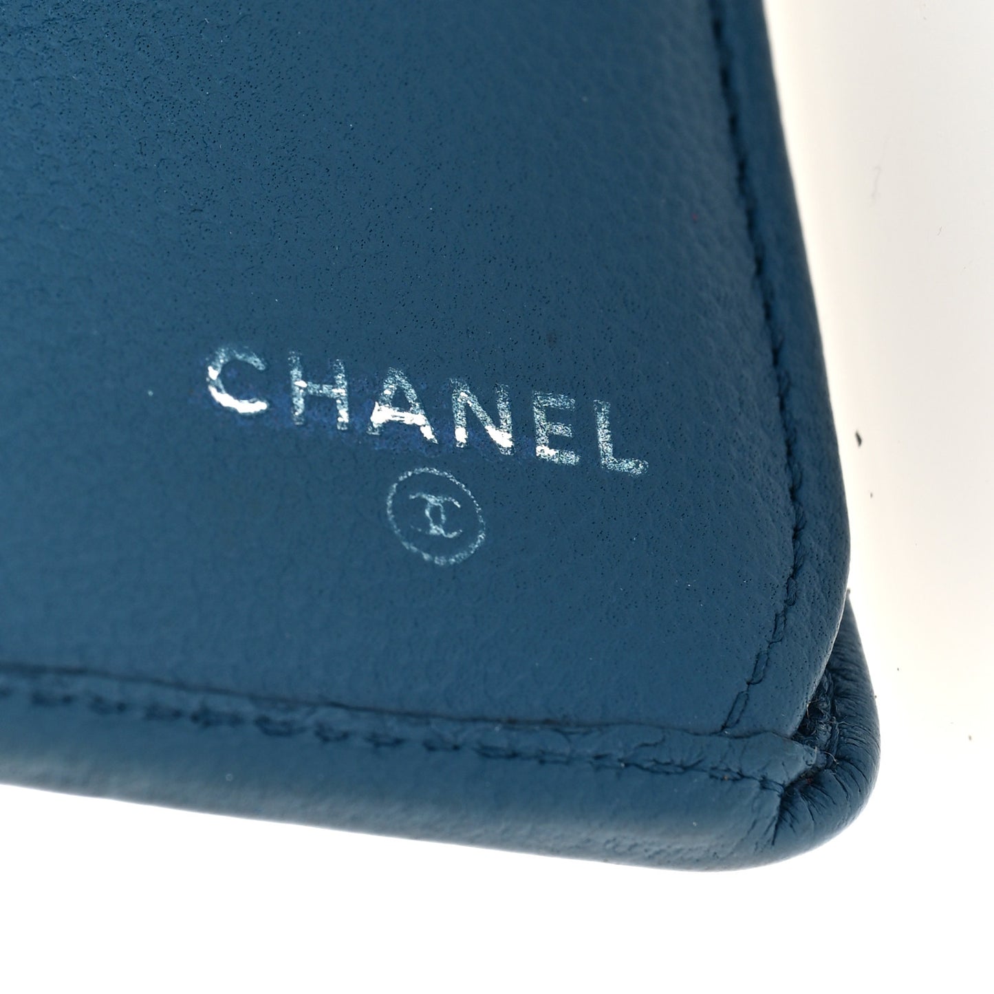 Caviar Sevruga CC Long Flap French Wallet Blue
