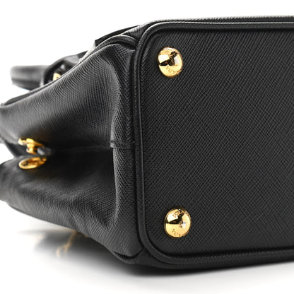 Prada Saffiano Lux Mini Galleria Double Zip Tote Black 9 of 13