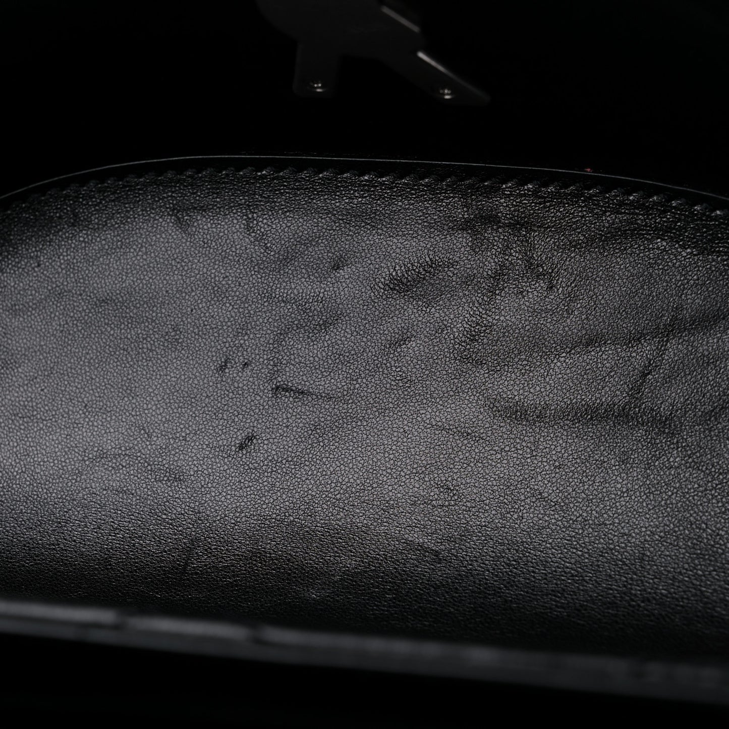 Lambskin Quilted Monogram June Box Bag Black