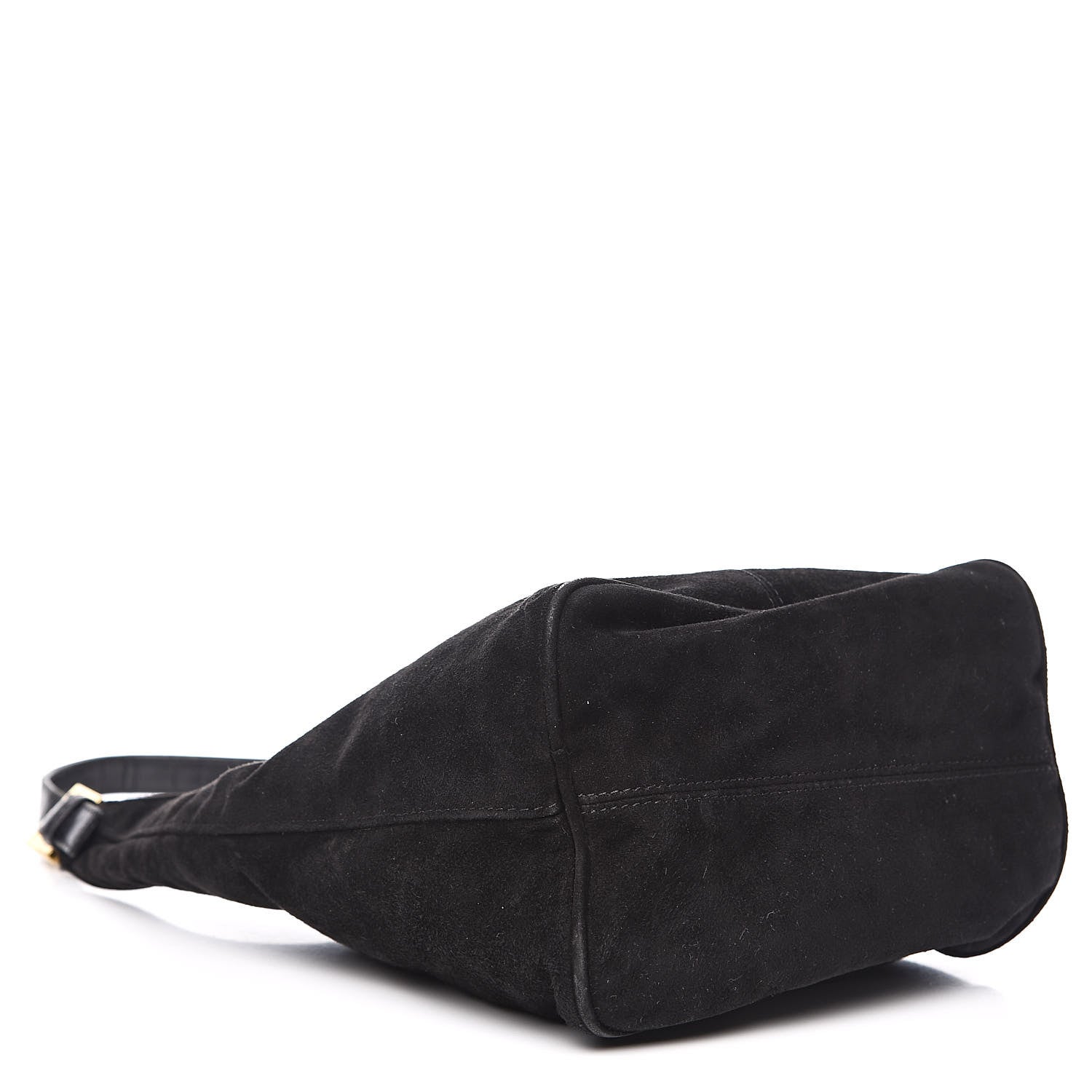 Fendi Suede Glitter Shoulder Bag Black 4 of 13