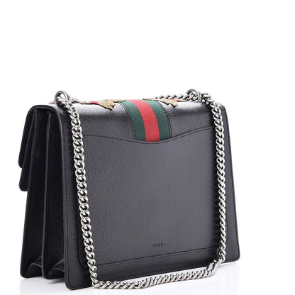 Gucci Calfskin Web Floral Embroidered Medium Dionysus Shoulder Bag Black 4 of 10