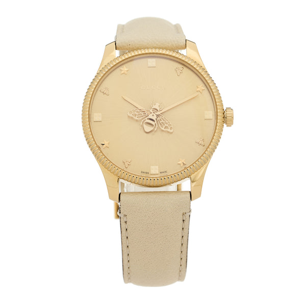 GUCCI時計 Gucci Stainless Steel Calfskin 36mm G-Timeless Bee Quartz Watch