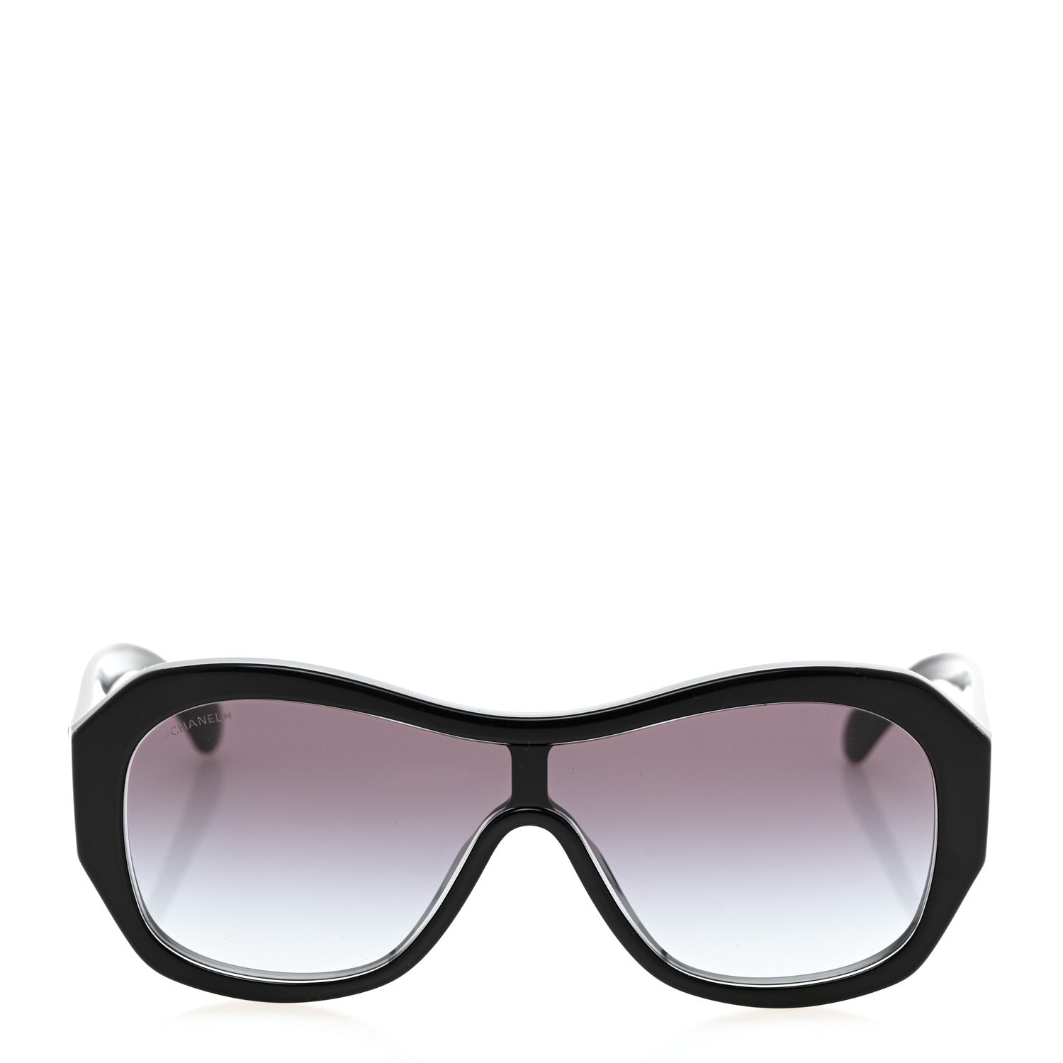 Chanel Acetate Crystal CC Shield Sunglasses 5497-B-A Black 2 of 11