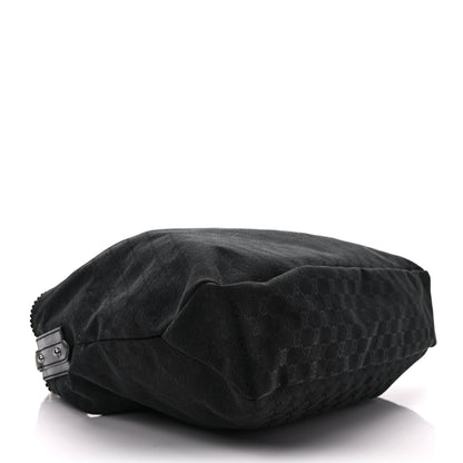 Gucci Monogram Large Horsebit Chain Hobo Black 4 of 9