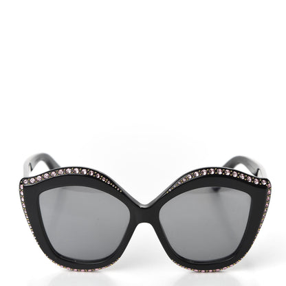 Gucci Crystal Cat Eye GG0118S Sunglasses Black 2 of 8
