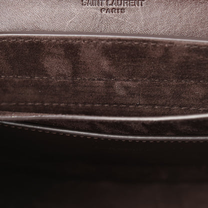 Saint Laurent Calfskin Monogram Woven Small Kaia Satchel Burnt Brown 14 of 14