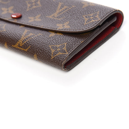 Louis Vuitton Monogram Emilie Wallet Red 8 of 10