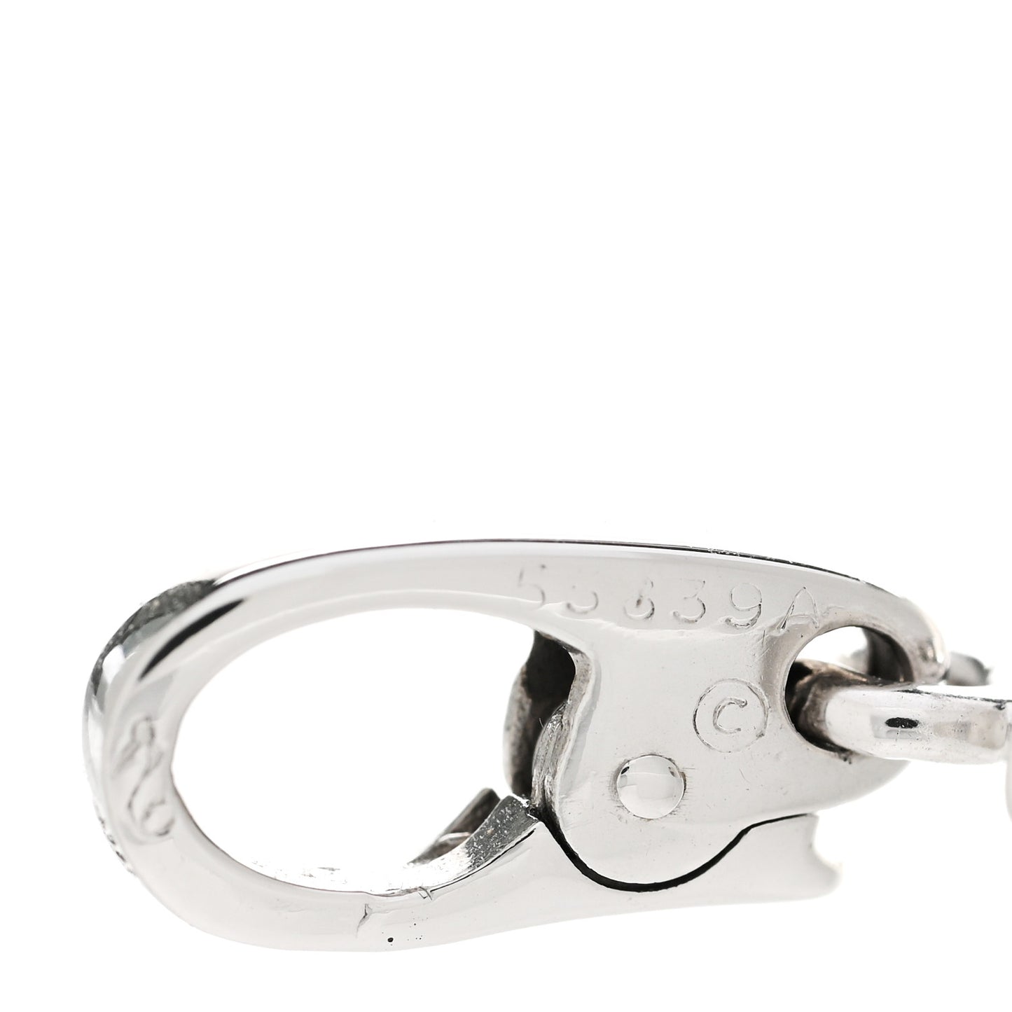 18K White Gold Diamond Logo Charm