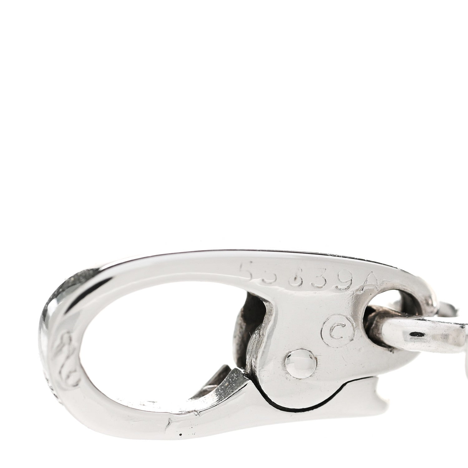 Cartier 18K White Gold Diamond Logo Charm 5 of 5