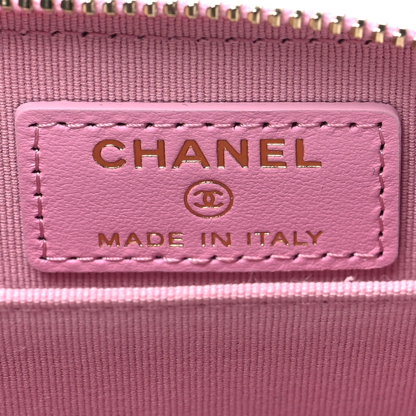 Lambskin Quilted Chanel 19 Zip Around Coin Purse Wallet Light Pink