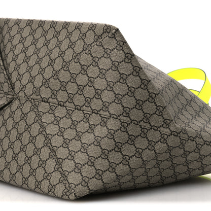 Gucci GG Supreme Monogram Totissima Shopping Tote Ebony Beige Yellow 10 of 10