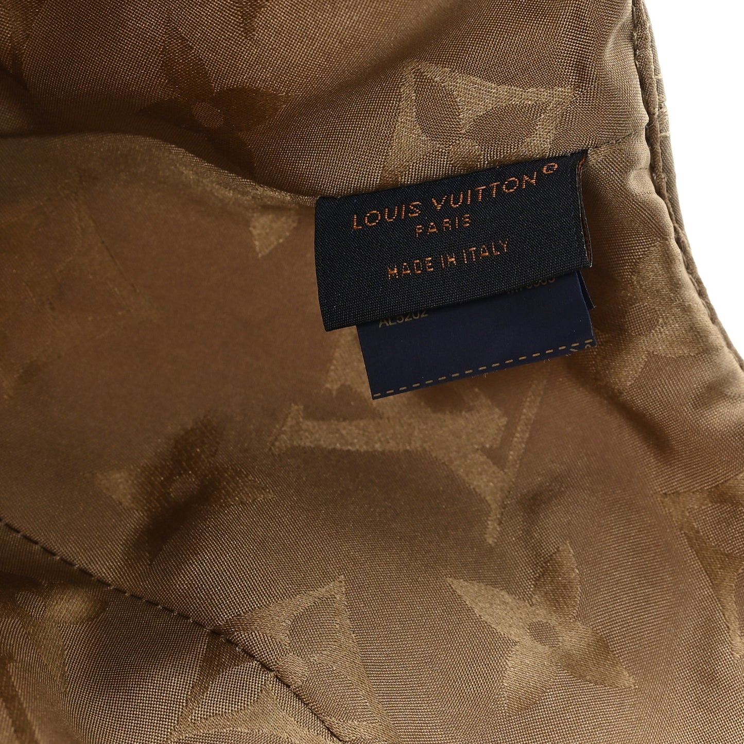 Polyester Silk Monogram LV Get Ready Cap L Beige