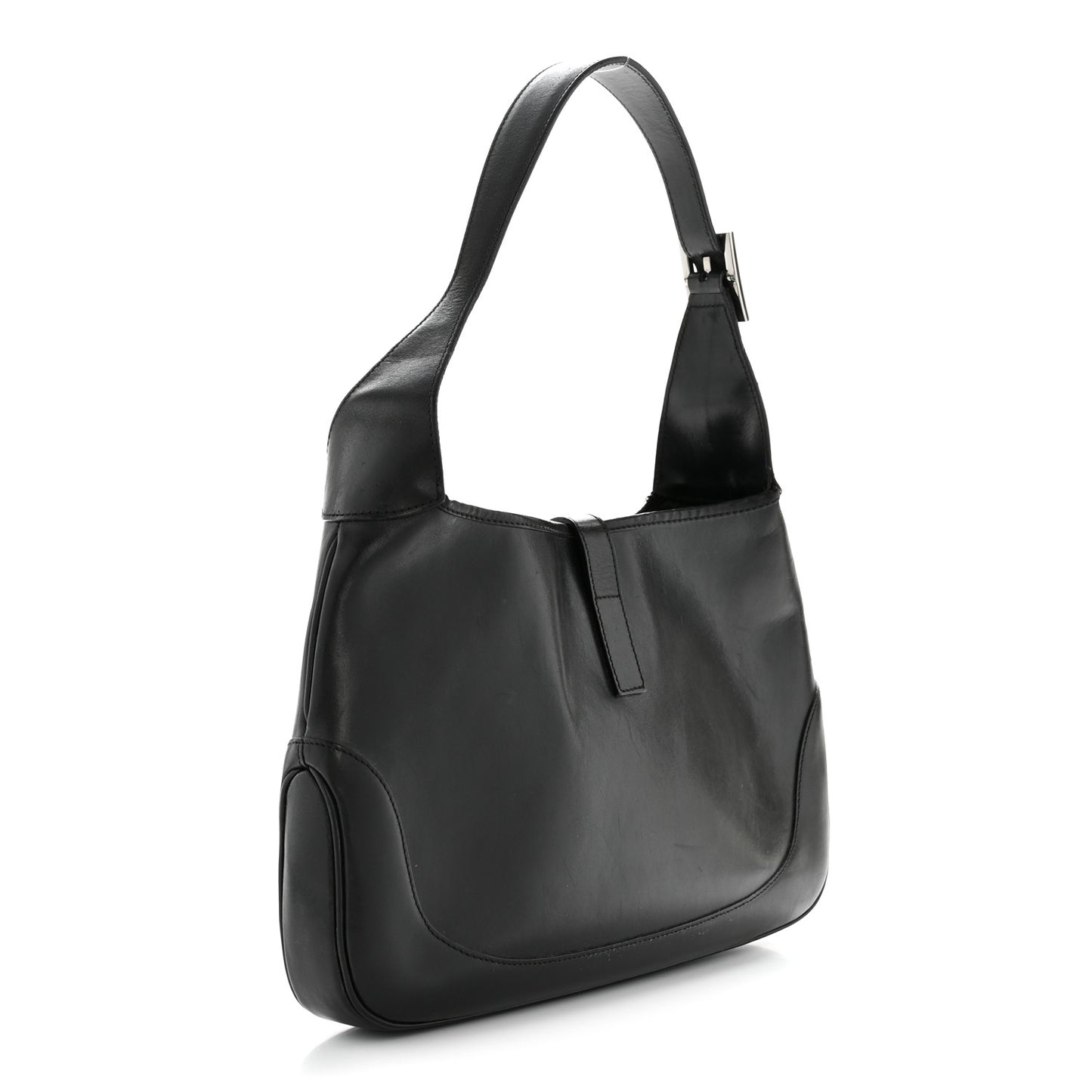 Calfskin Small Jackie O Hobo Black