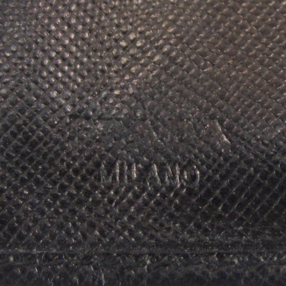 Saffiano Small Flap Wallet Black