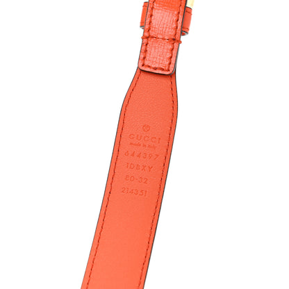 Gucci Efesto Leather Womens Horsebit 15/23mm Belt 80 32 Orange 3 of 5