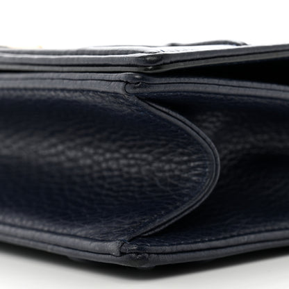 Christian Dior Grained Calfskin Medium Diorama Flap Bag Indigo 10 of 15
