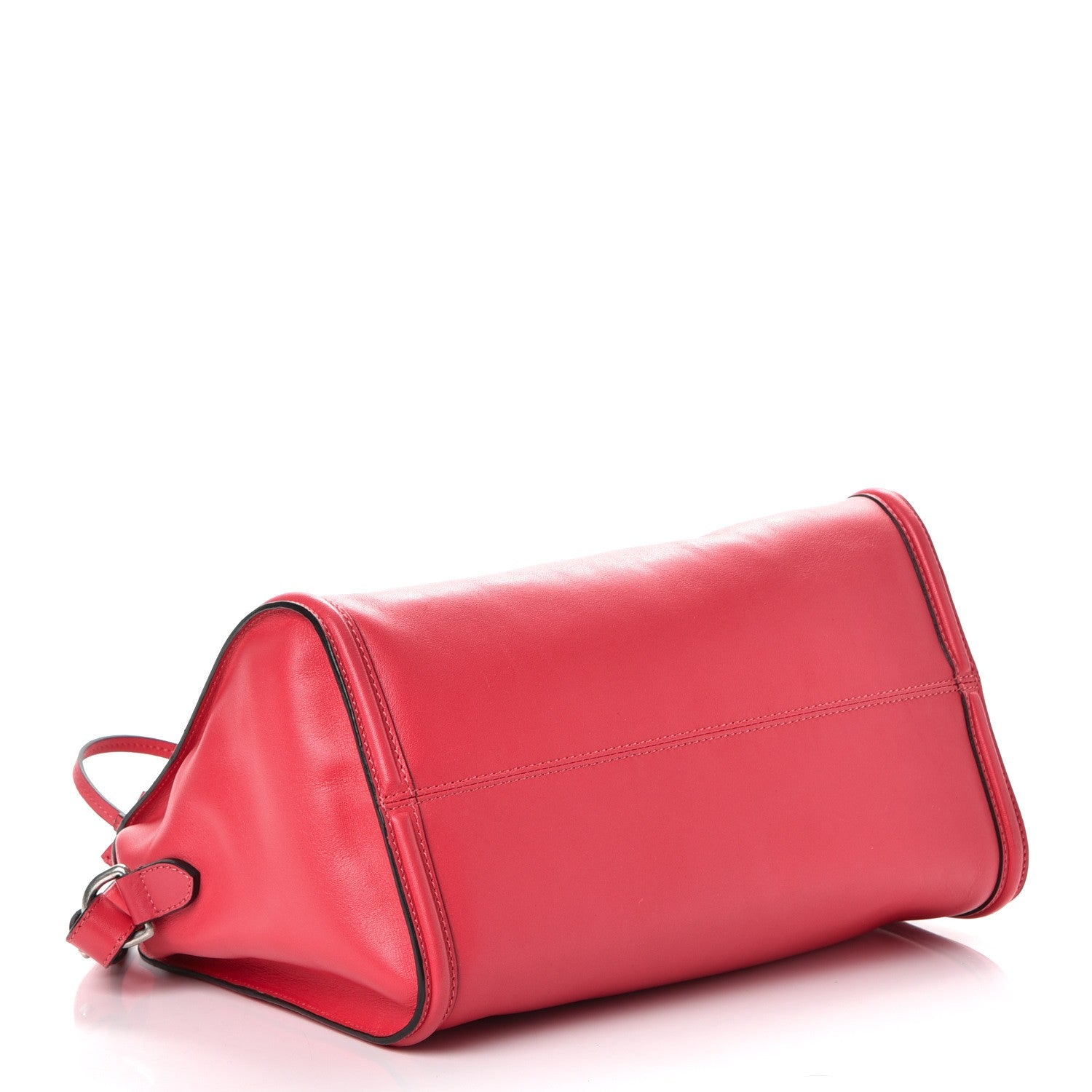 Alexander McQueen Pebbled Calfskin Small Skull Padlock Zip Around Tote Pink 4 of 8