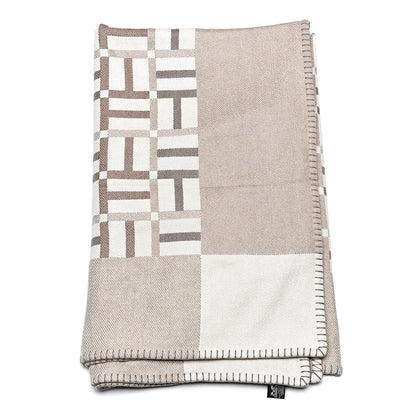 Hermes Cashmere Facade Avalon Blanket Sable 3 of 4