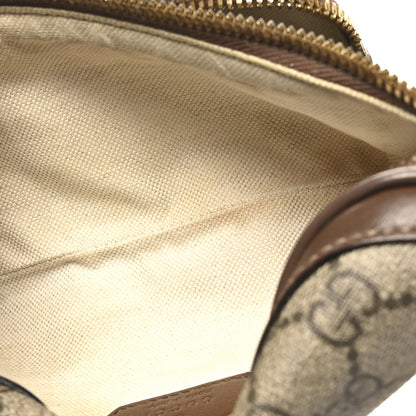 Gucci GG Supreme Monogram Textured Calfskin Retro Interlocking G Belt Bag Beige Ebony Brown Sugar 5 of 10