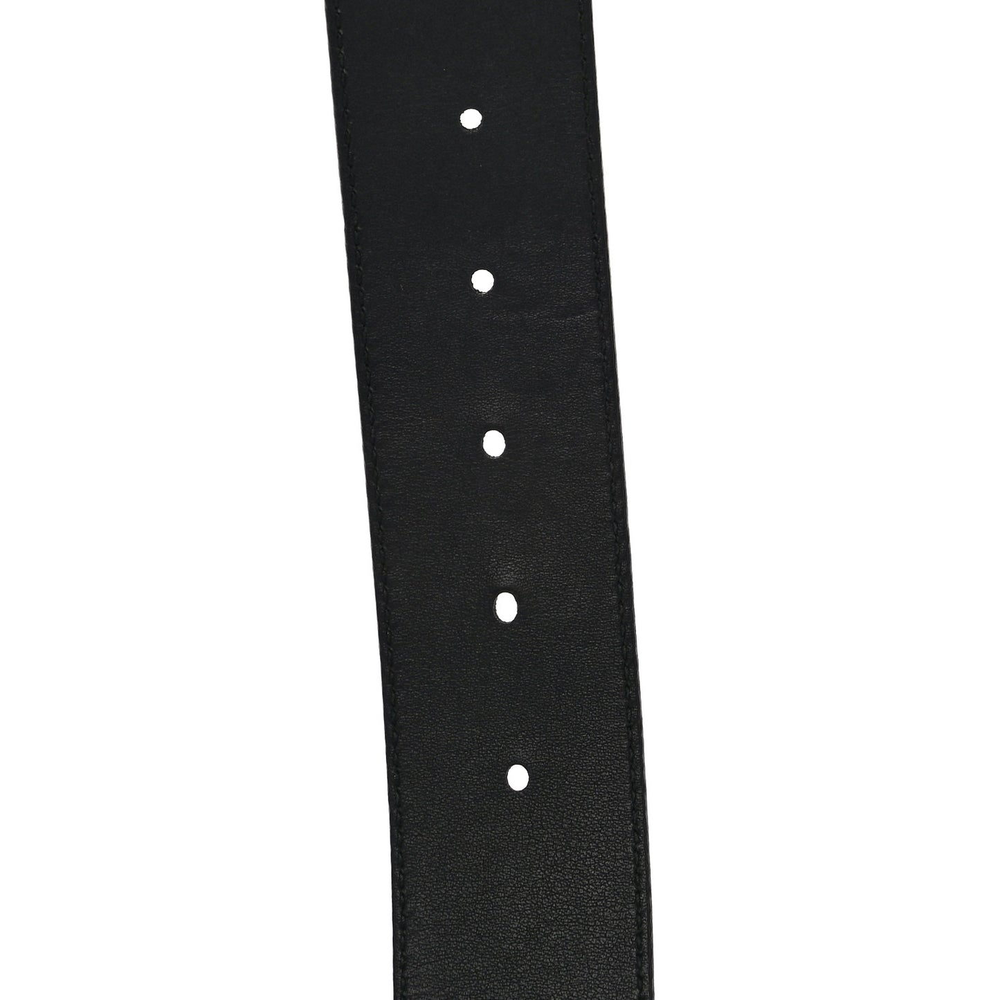 Textured Dollar Calfskin Nickel Double G 40mm Belt 85 34 Black