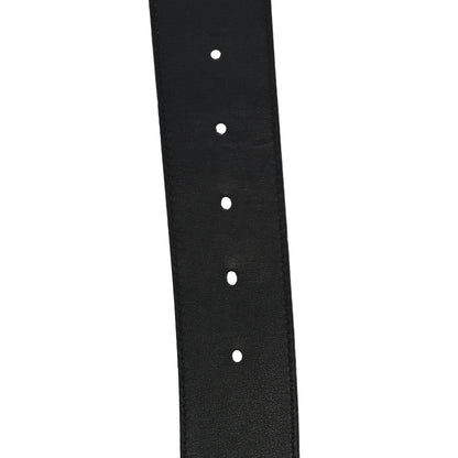 Gucci Textured Dollar Calfskin Nickel Double G 40mm Belt 85 34 Black 9 of 9