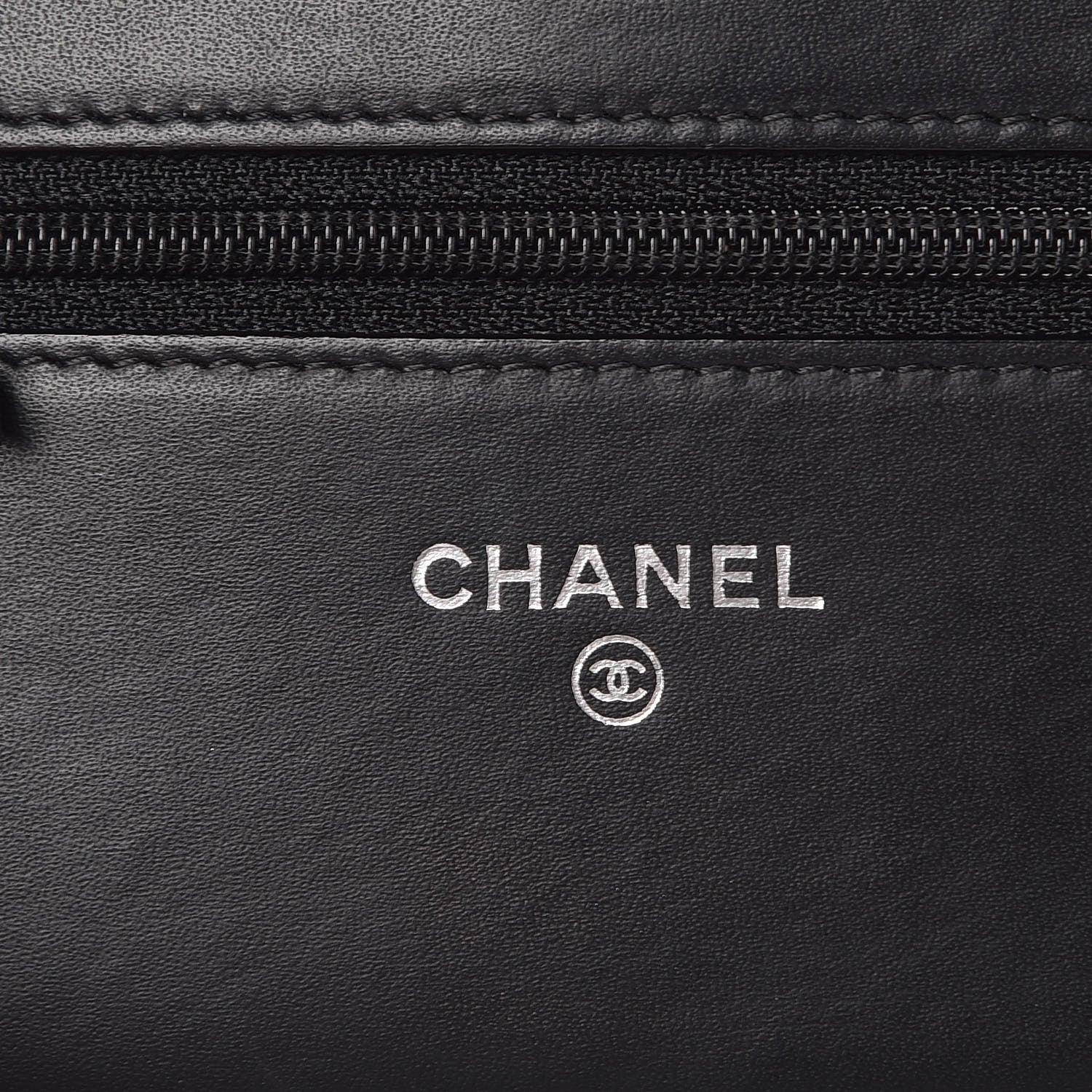 Chanel Patent Quilted Wallet On Chain WOC Black 6 of 13