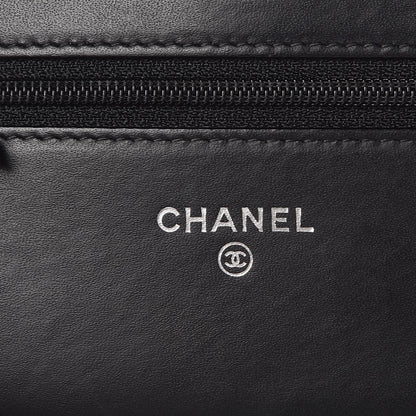 Chanel Patent Quilted Wallet On Chain WOC Black 6 of 13