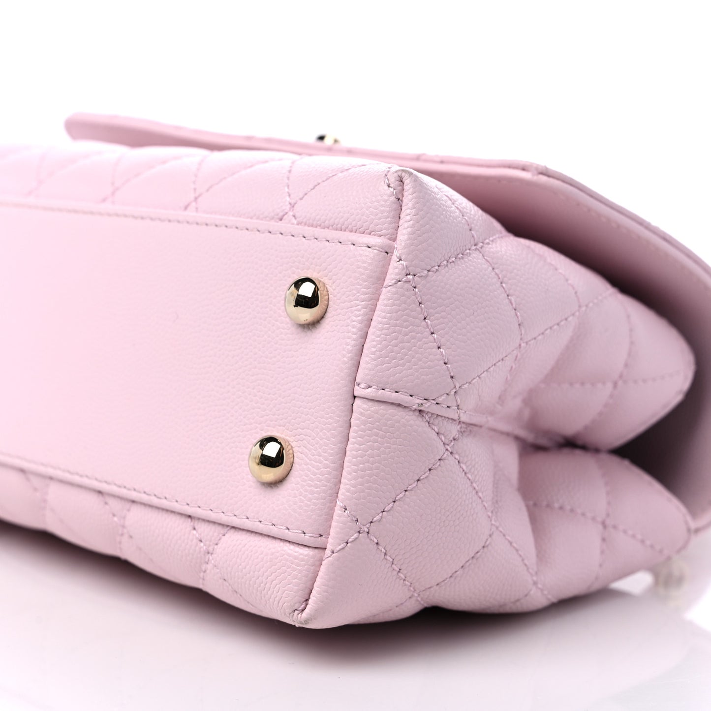 Caviar Quilted Mini Coco Handle Flap Light Pink