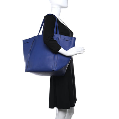 Celine Soft Grained Calfskin Small Belt Cabas Phantom Indigo 2 of 11