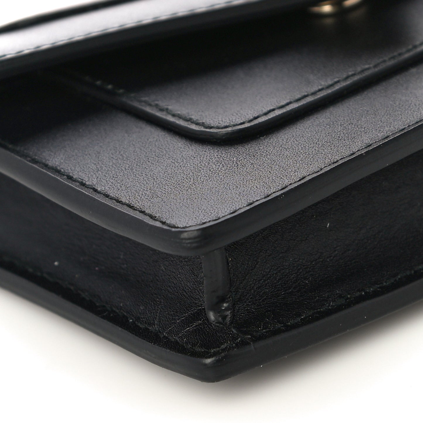 Calfskin Serpenti Forever Purse Card Holder Black